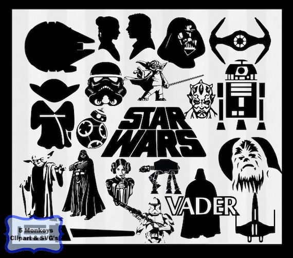 Download Star Wars SVG Star wars Clip Art Starwars SVG by 5StarClipart