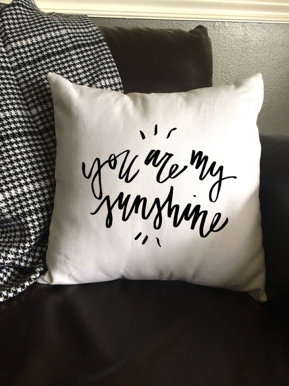 You are my Sunshine Pillow Valentine Pillow Burlap by MyPoppyPlace