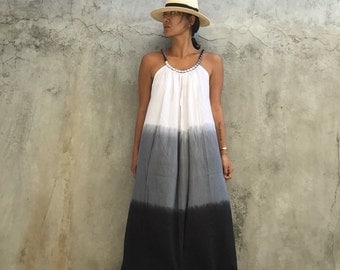 Dyed Maxi Dress, summer dress,prengnant woman,comfy, festival ,boho dress, beach cover,Dyed ,Home