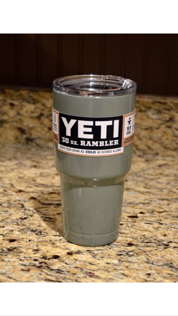 Grey Powder Coated Yeti Rambler// Yeti Rambler// Grey by APVinyl