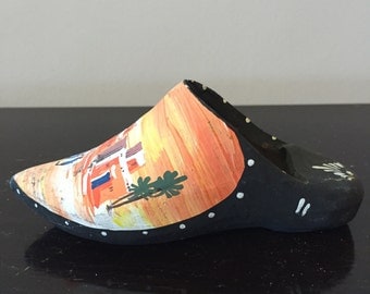 Vintage Hand-Made, Hand-Painted Iron Clog/Shoe