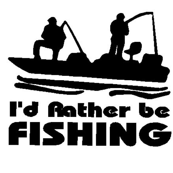 Download Items similar to I'd Rather Be Fishing Decal on Etsy