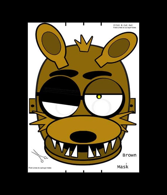 Mask Five Nights at Freddy's FNAF Foxy Brown by RockitfishRay