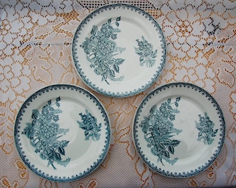 SALE !!! Set of 3 antique French plates