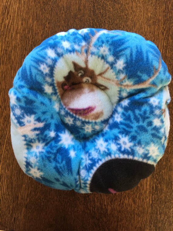 Items similar to Durable cuddly fleece dog toy/frisbee Frozen themed