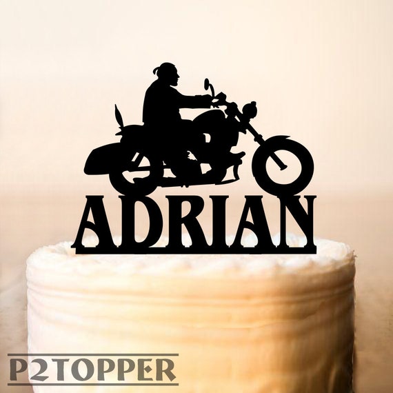 Motorcycle Cake TopperBike Cake TopperSilhouette by P2Topper