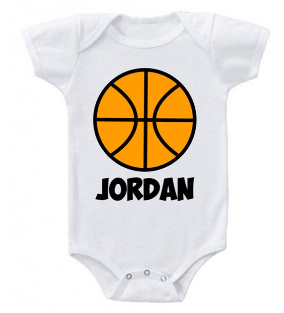 Items similar to Personalized Basketball Onesie for Baby Boy Clothes