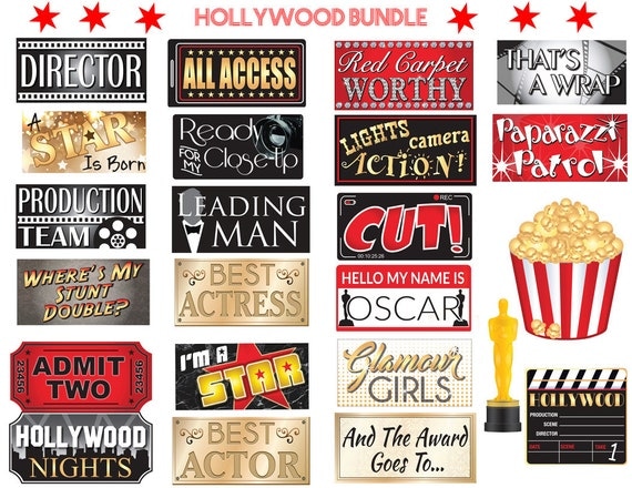 Hollywood Props Hollywood Signs Photo Booth Props Prop
