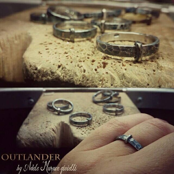 Outlander Claire 925 sterling silver ring 3 by AdeleMuracegioielli