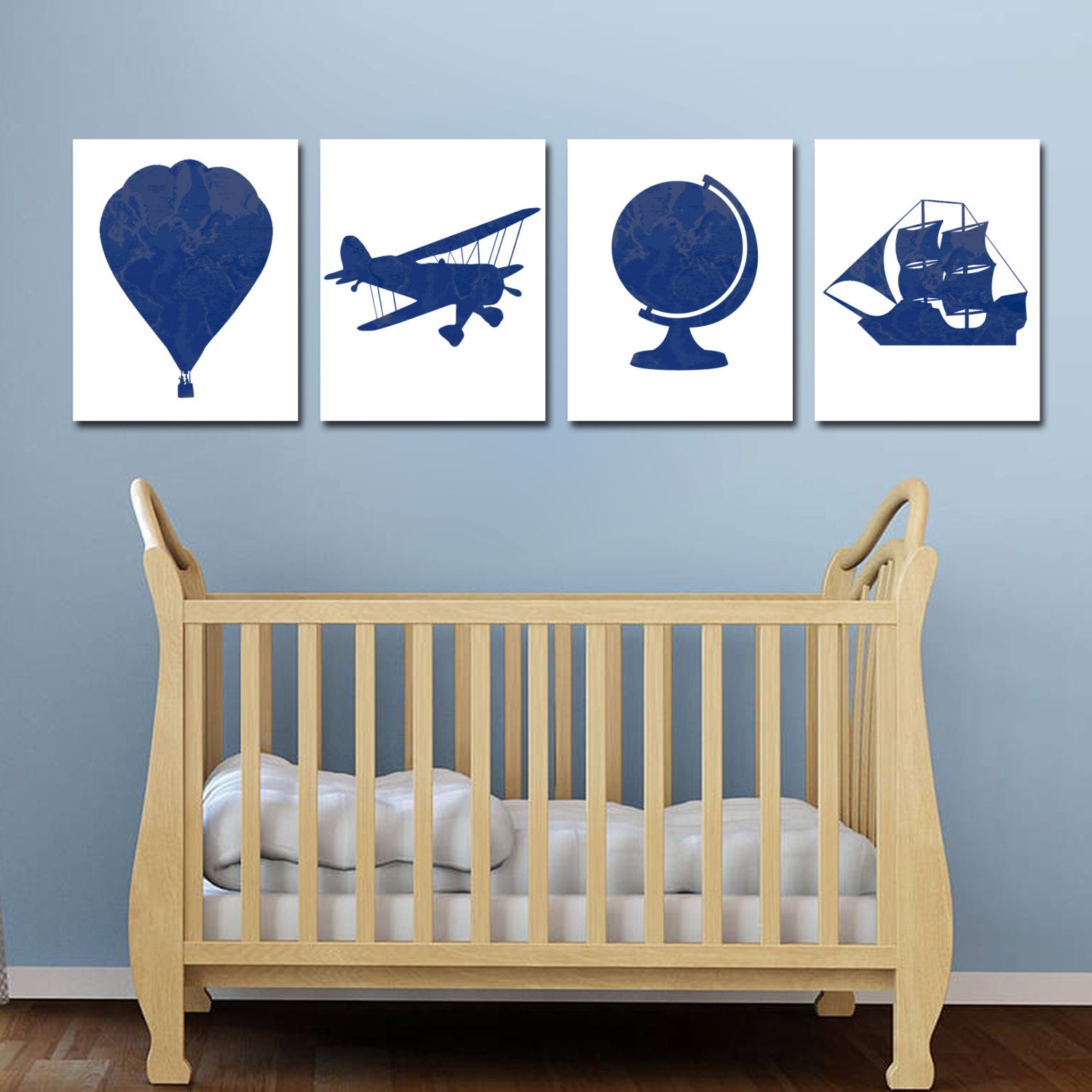 Baby Boy Nursery Decor Prints Printable Kids Room Art 8x10