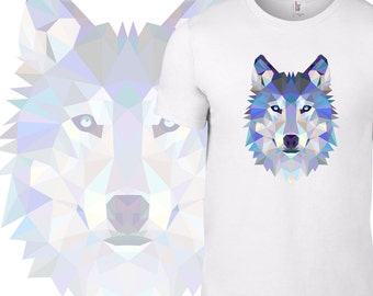 geometric wolf t shirt