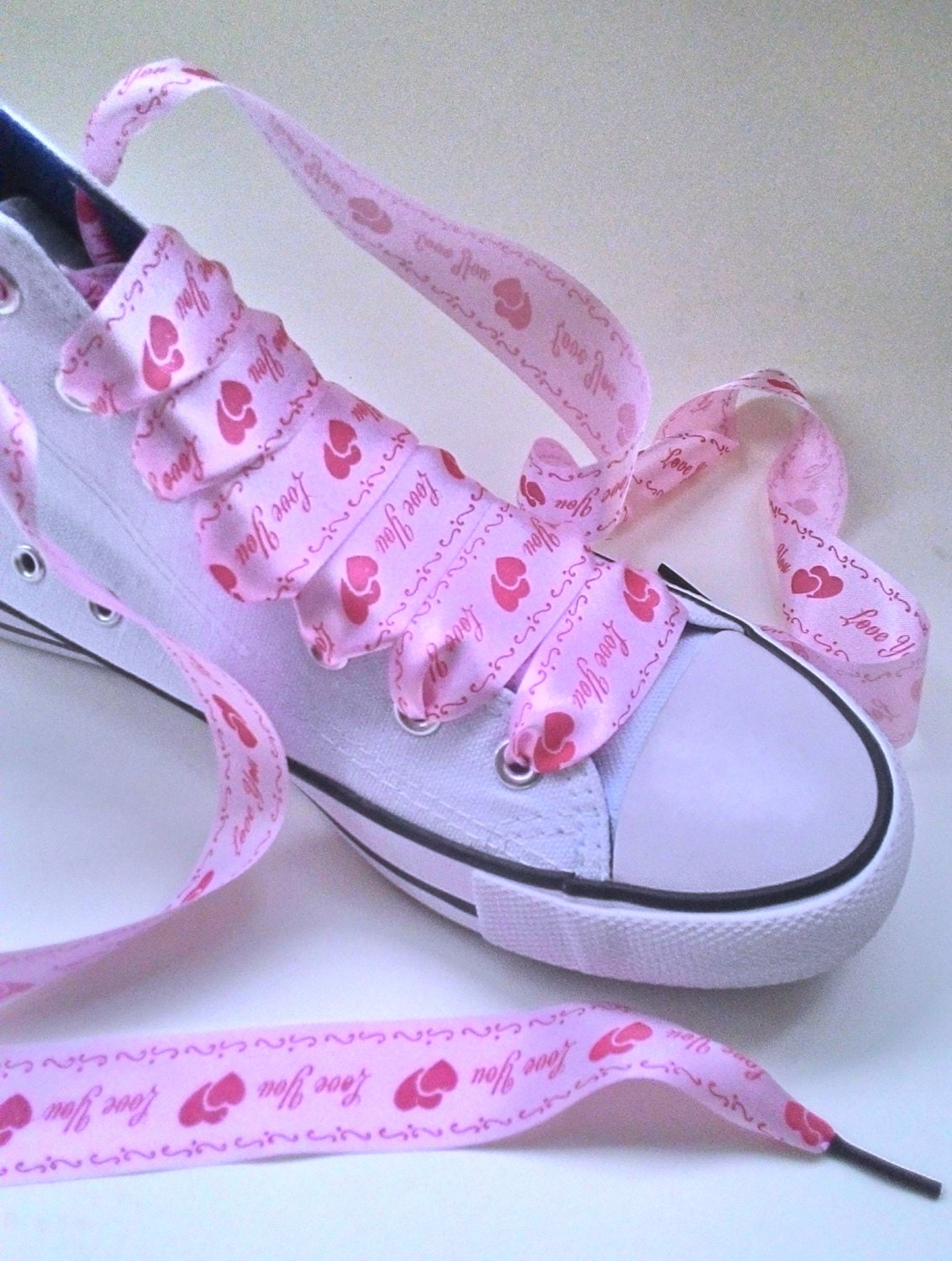 Satin ribbon shoelaces wedding shoelaces for Hi top Low top