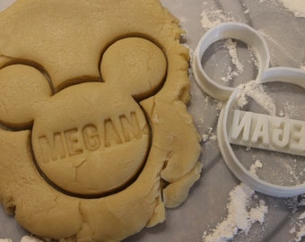 Mickey Mouse Personalized Cookie Cutter and Fondant Cutter,Disney Cookie Cutter, Party Supply,Birthday, Child Party,Children Party
