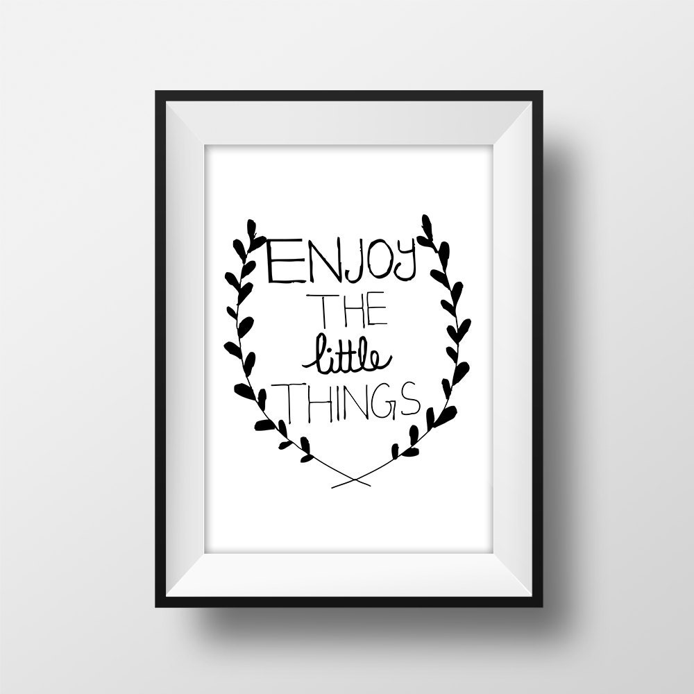 wall art little things quote printable frame by