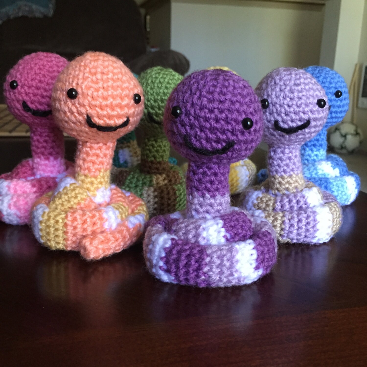 Crochet Snake Amigurumi Snake Stuffed Snake Cute Snake