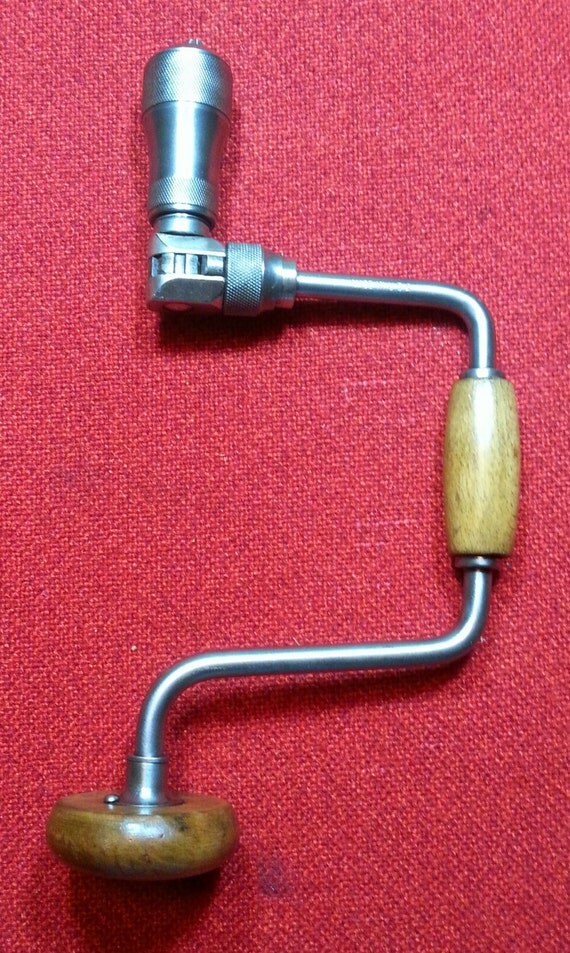 Vintage Bit Brace Hand Drill Hand Auger Wood Boring Ratcheting