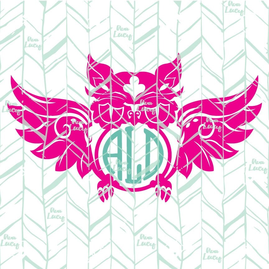 Download Owl Monogram SVG Owl SVG Digital Download Cricut File