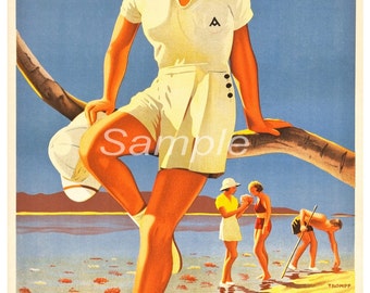 BR02 Vintage Australia Great Barrier Reef Poster Print