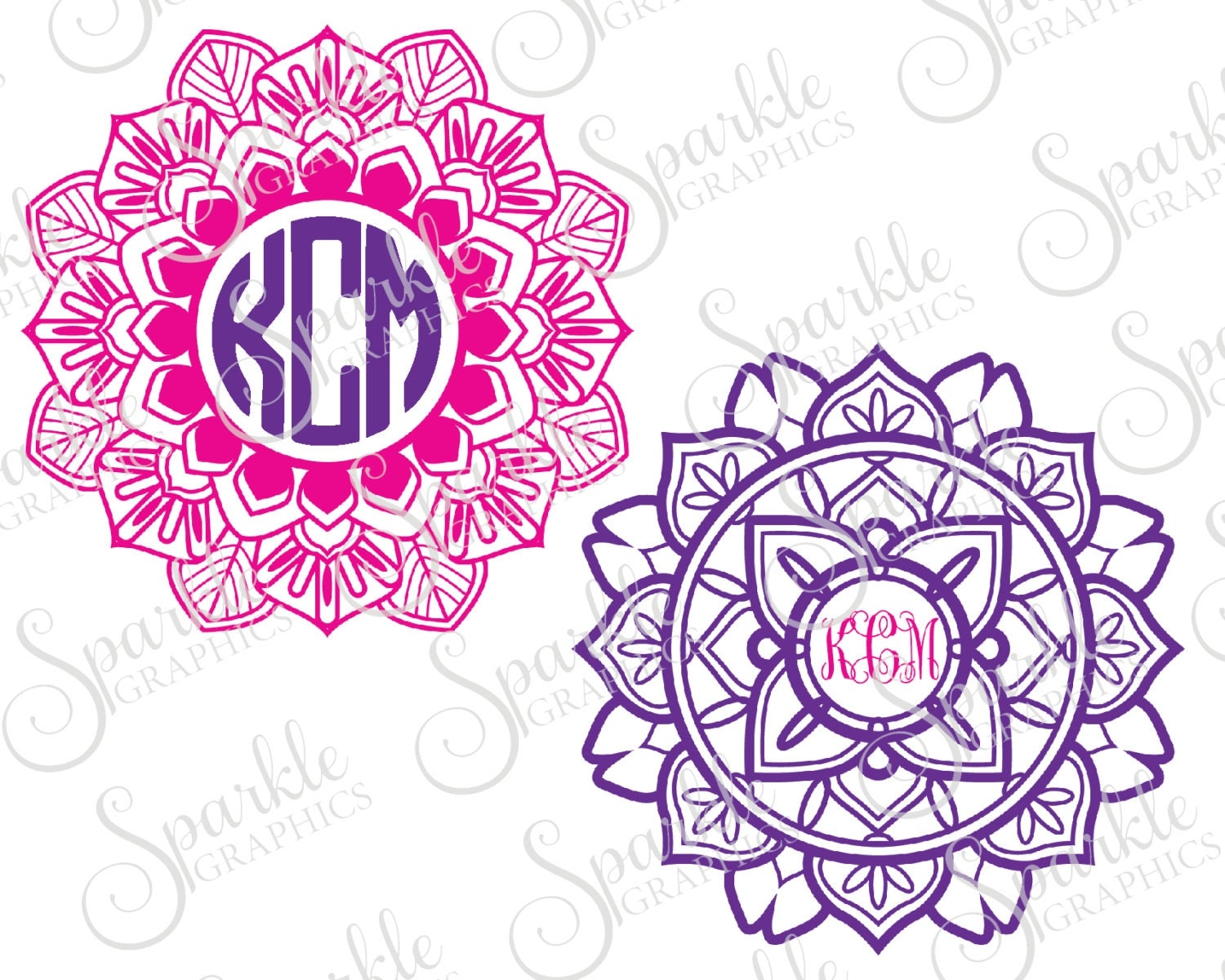 Download Mandala Monogram Frame Flowers Summer SVG Tribal Boho ...