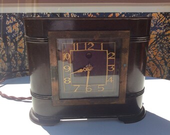Vintage Bakelite clock Genalex Art Deco