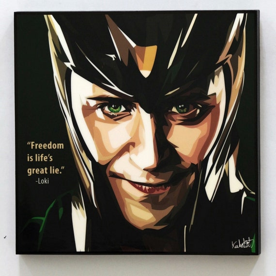 Loki The Avengers Quotes Marvel Wall Art Decals Gift on Glossy