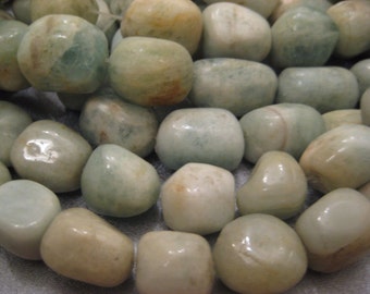 Chinese Aquamarine Nuggets Beads 21pcs