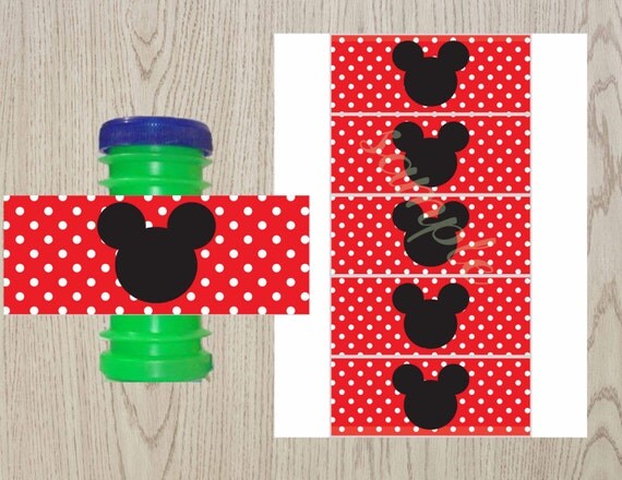 Mickey Mouse Bubble labels 2 oz. Mickey Mouse printable