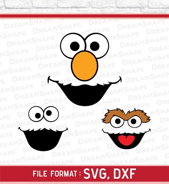 Download Elmo SVG Files Cookie Monster SVG Files Oscar the Grouch SVG