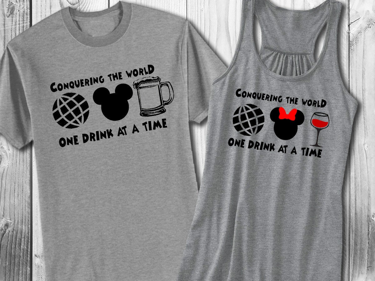 Couple's Conquering the World EPCOT Shirts