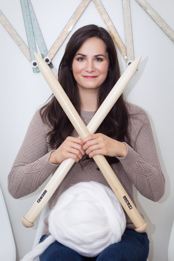 Giant Knitting Needles. 40mm. US Size 70 Knitting by Becozi