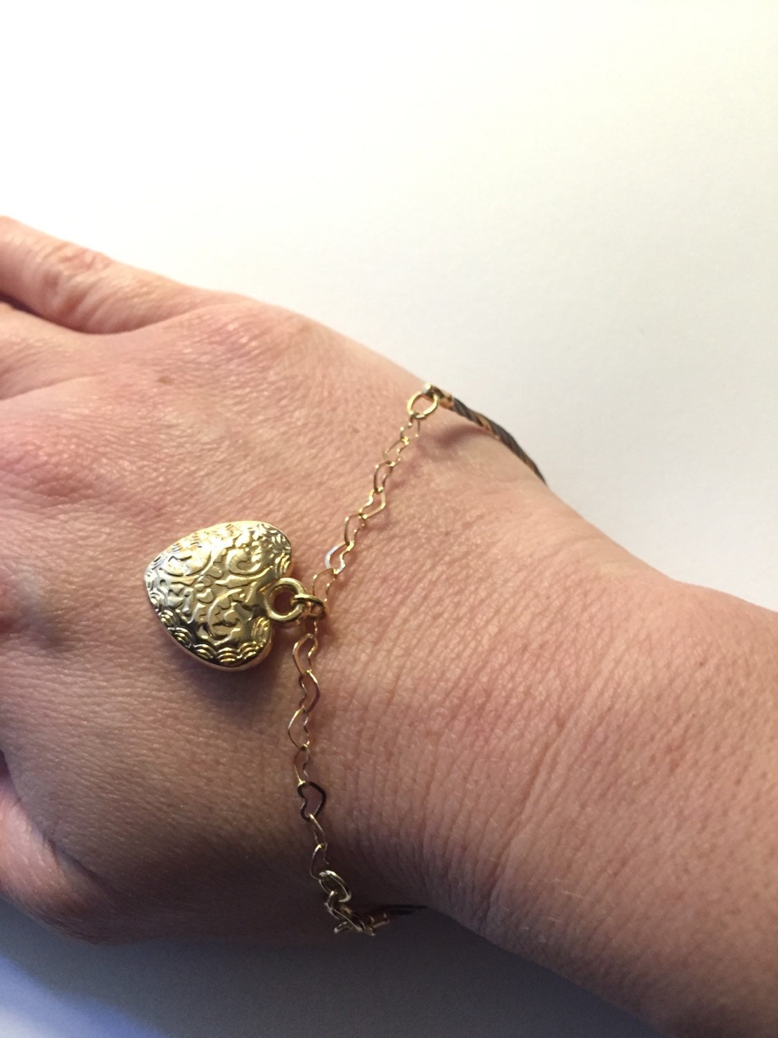 Laminated Gold Bracelet Stainless Steel by BohemianMoonArt on Etsy