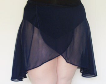 Navy ballet wrap skirt, 1XL