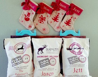 Stocking holders, Christmas stocking holder, 4 stocking holders, no mantle stocking holder.