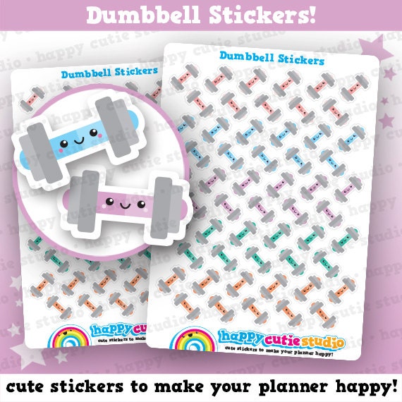 Download 55 Cute Dumbbell/Weights/Gym/Exercise/Work Out Planner