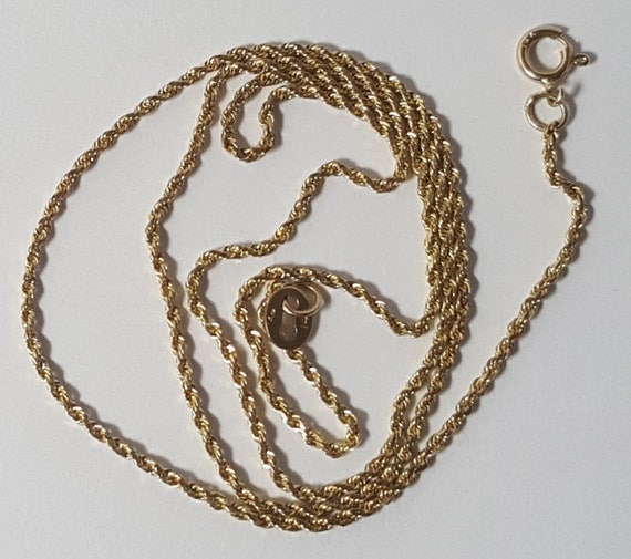 14k Gold Rope 16 inch Chain