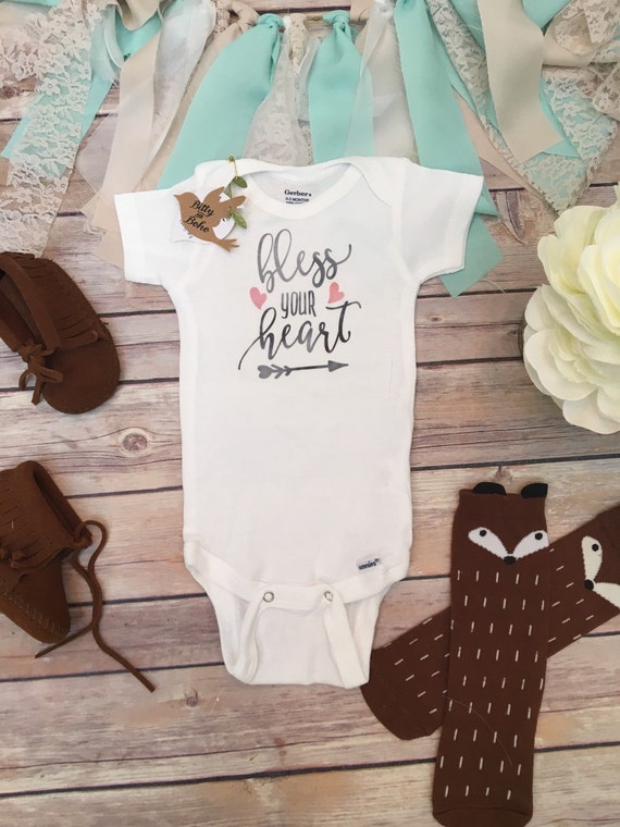 Cute Baby Gift Country Baby Bless Your Heart Onesie® Baby