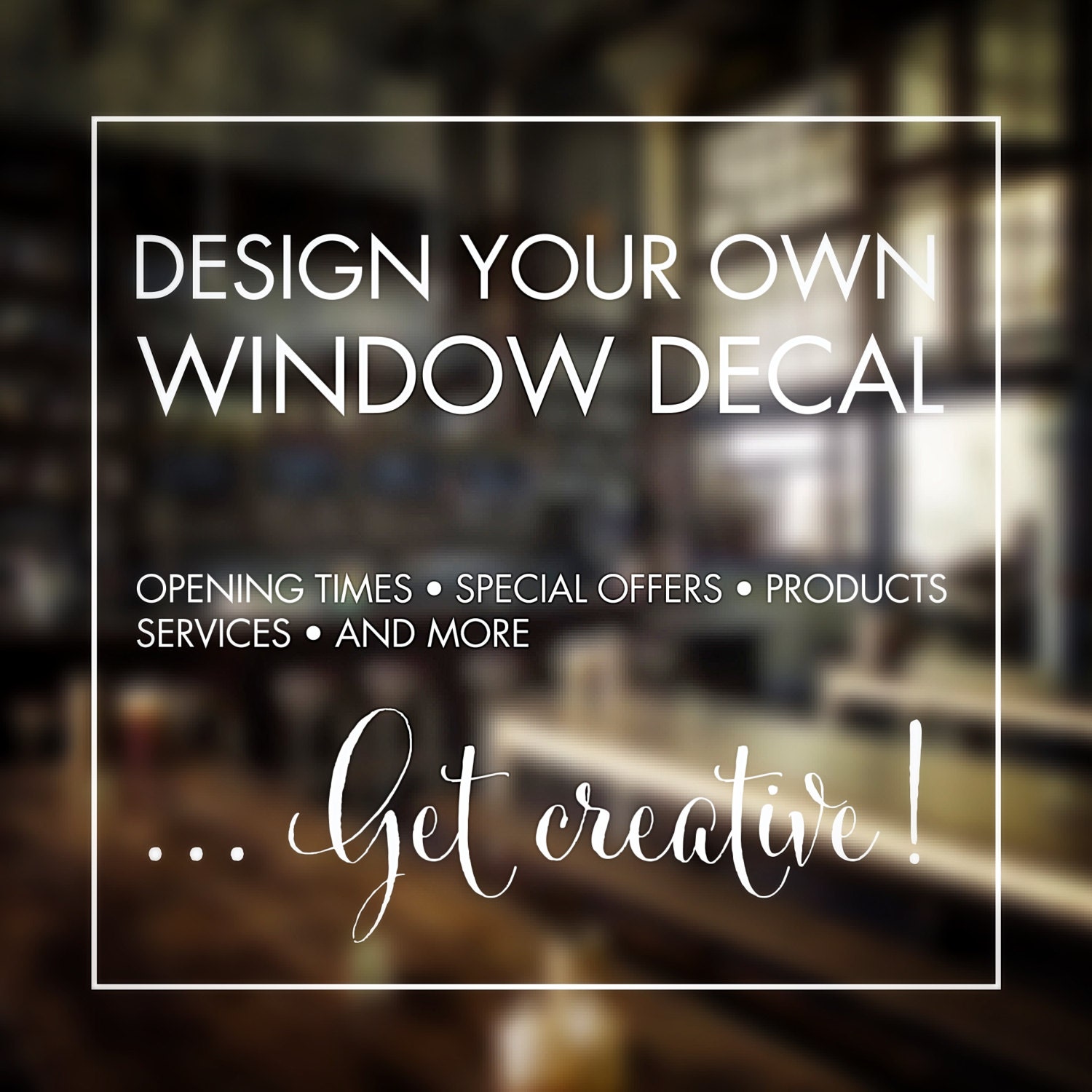 Window Stickers Design Your Own Custom Made by UrbanArtworkStore