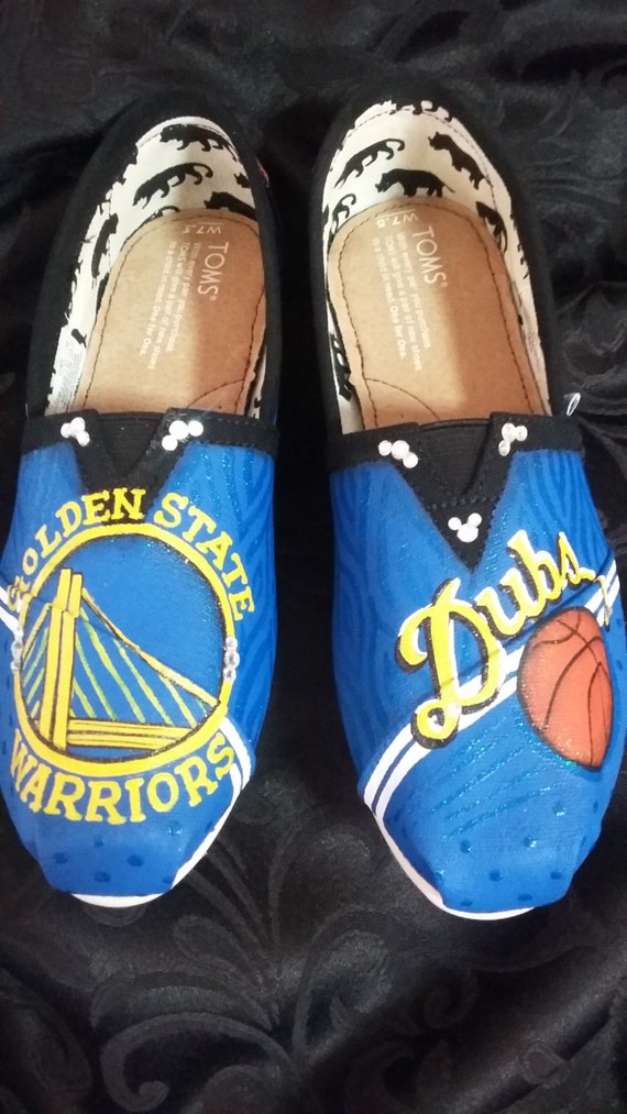 Items similar to Golden State Warriors Hand Painted Shoes, Golden State ...