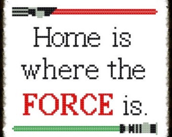 Buy 2 , Get 1 Free...Coupon Code FREEPATTERN - Star Wars Cross Stitch Pattern