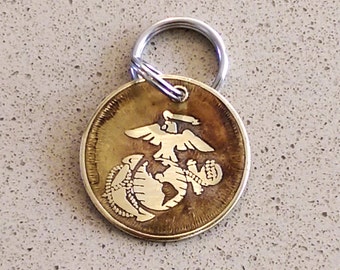Eagle Globe and Anchor Dog ID Tag.