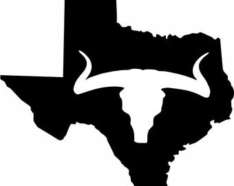 Longhorn vinyl decal | Etsy