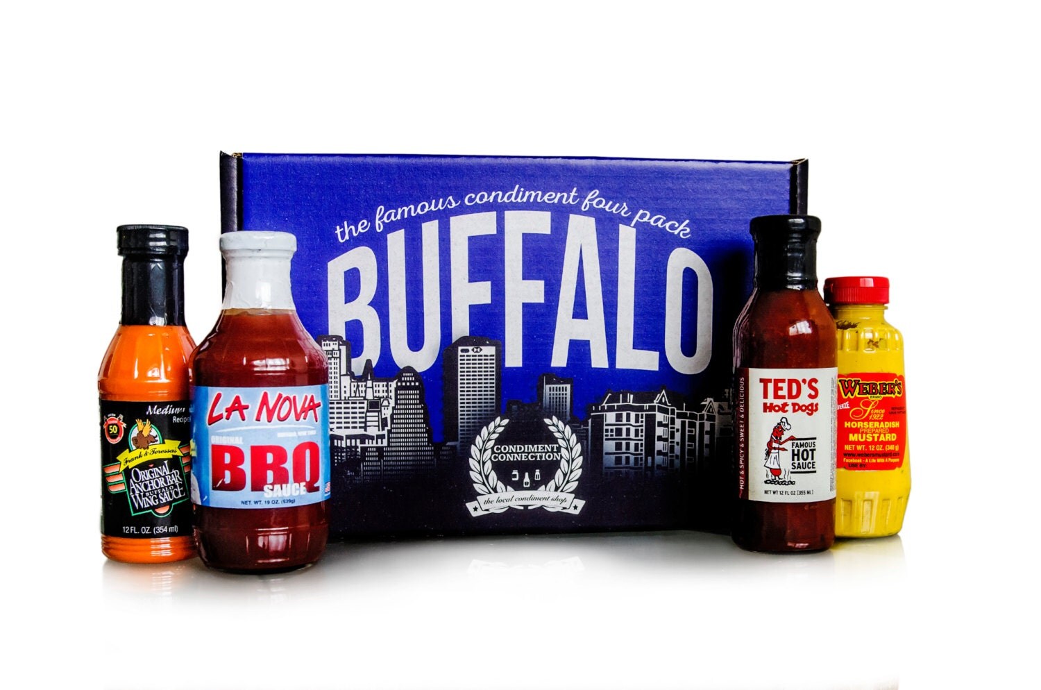 Buffalo Gift Box Famous Condiment 4Pack