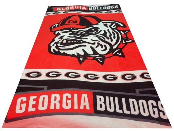 Georgia Bulldogs Fleece Blanket Reversible Soft by KSPORTSMALL