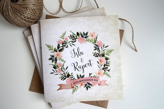 Rustic Wreath & Burlap Wedding Invitation Sample