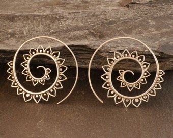 earrings silver 925, spiral earrings