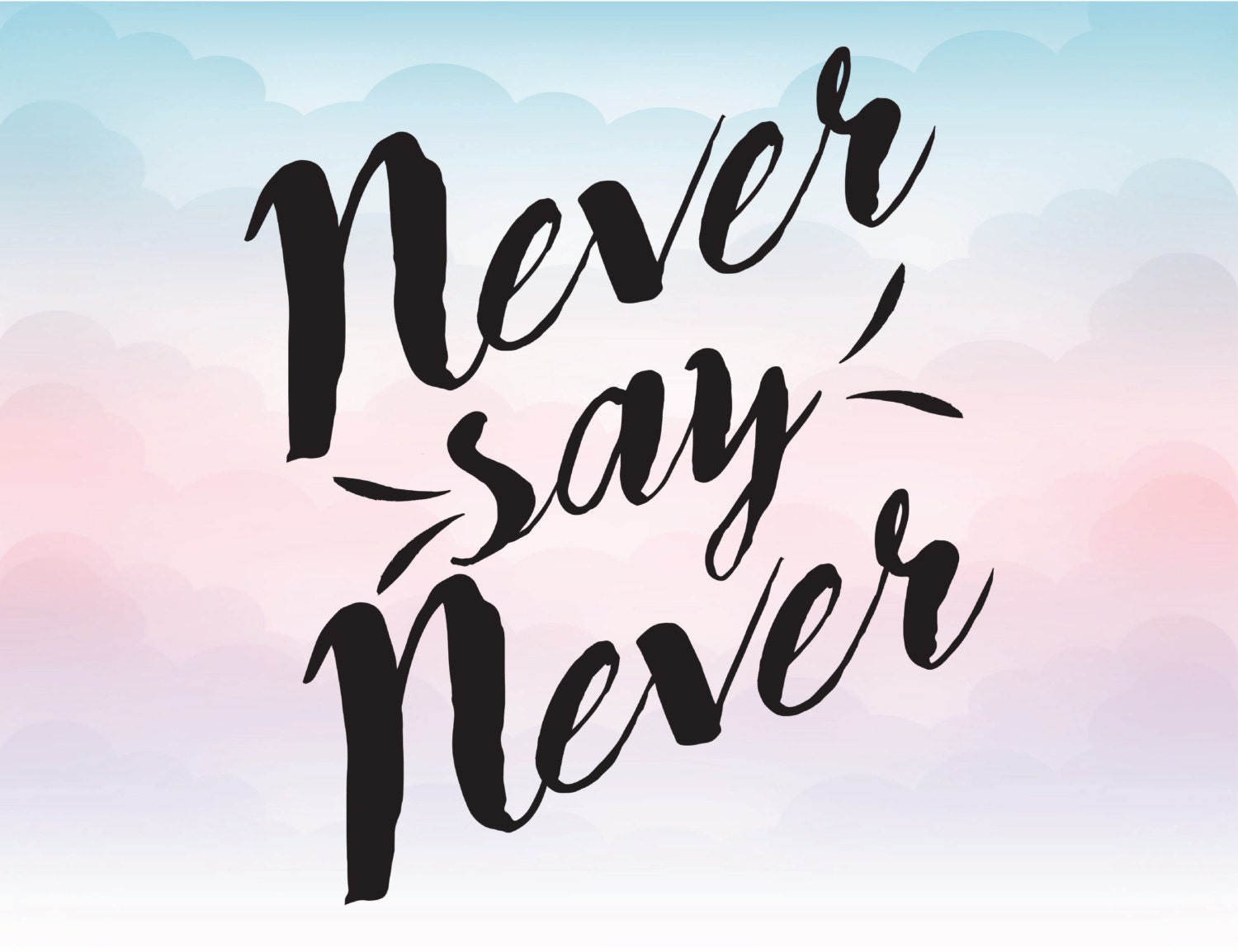 Never say never тату эскиз