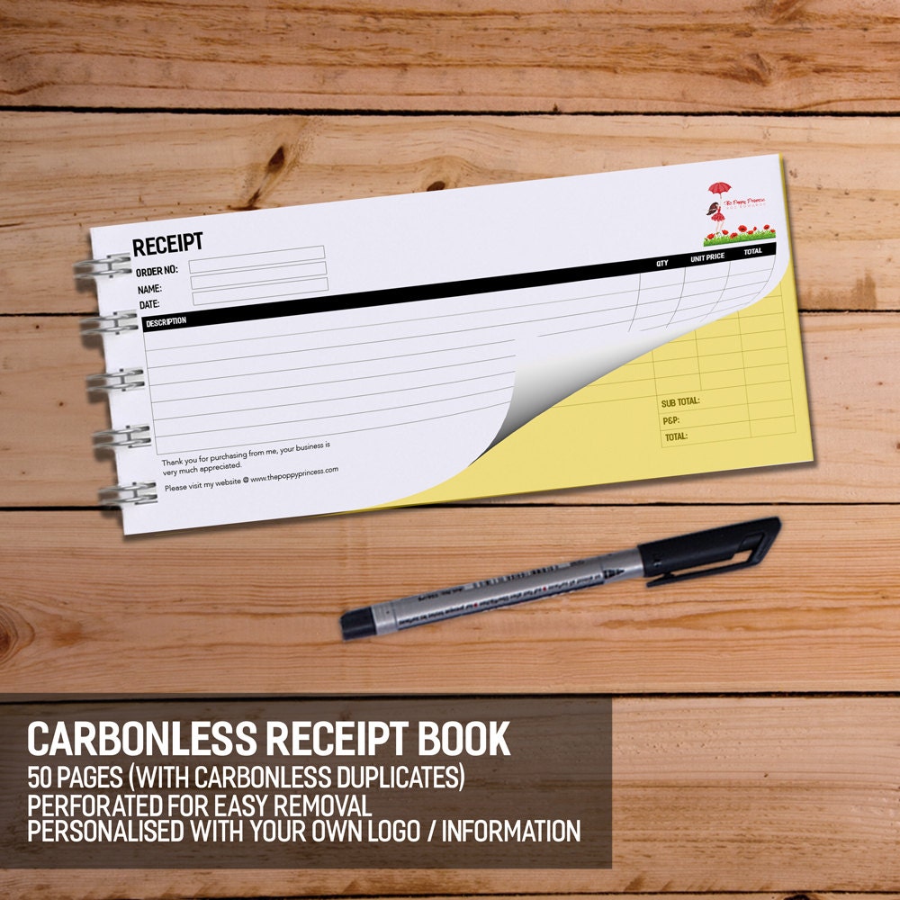Business Receipt Book Carbonless 2Ply