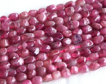Natural Genuine High Quality Genuine Pink Tourmaline Nugget Free Form 4x5mm 16" 03683
