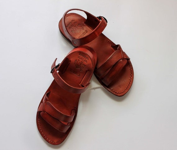 Jesus sandals from genuine leathetr free shipping world wide