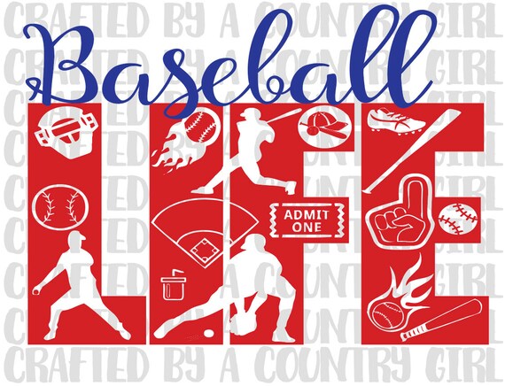 Download Baseball Life SVG Silhouette Cameo Cricut by ...